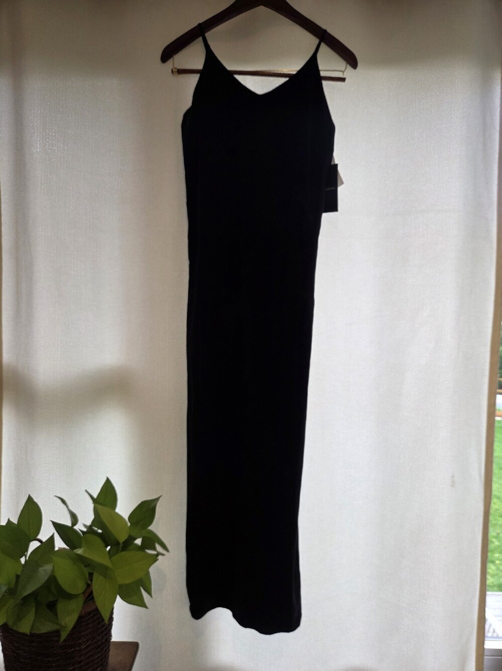 Fabletics Black Maxi Slip Dress